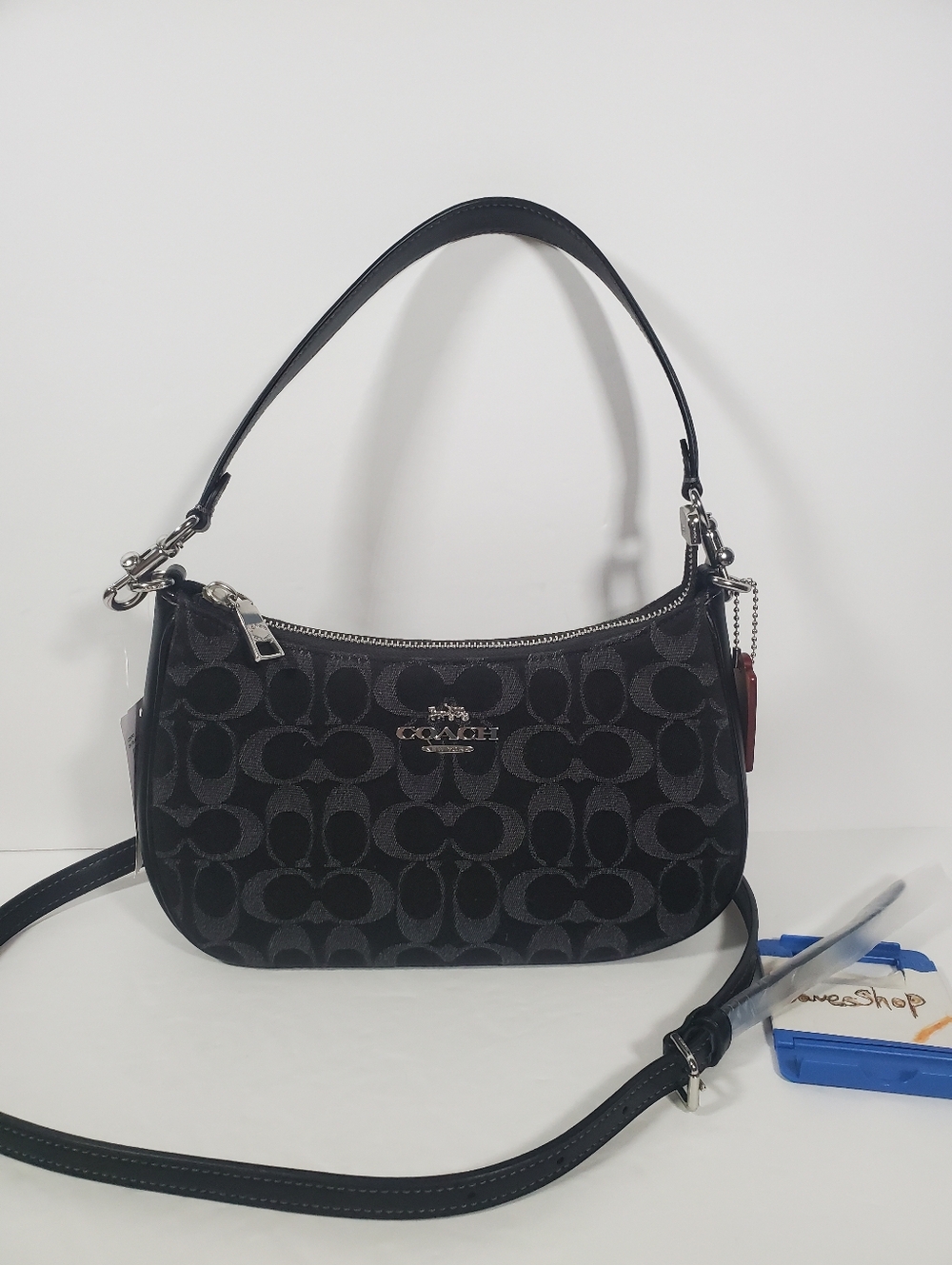 NWT！COACH Teri 2-Way Shoulder Bag In Signature Denim（CDE43）